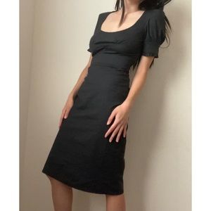 Miu Miu Black Puff Sleeve Dress